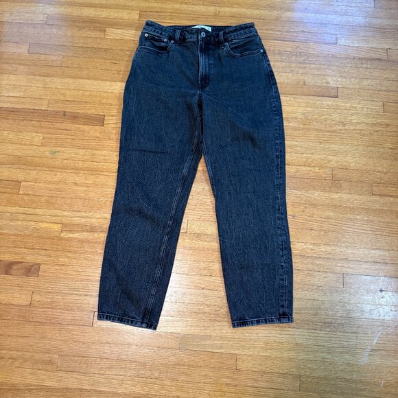 Abercrombie & Fitch The Mom High Rise Jeans | Curve Love | Gray/Black | Size 28 - Picture 4 of 7